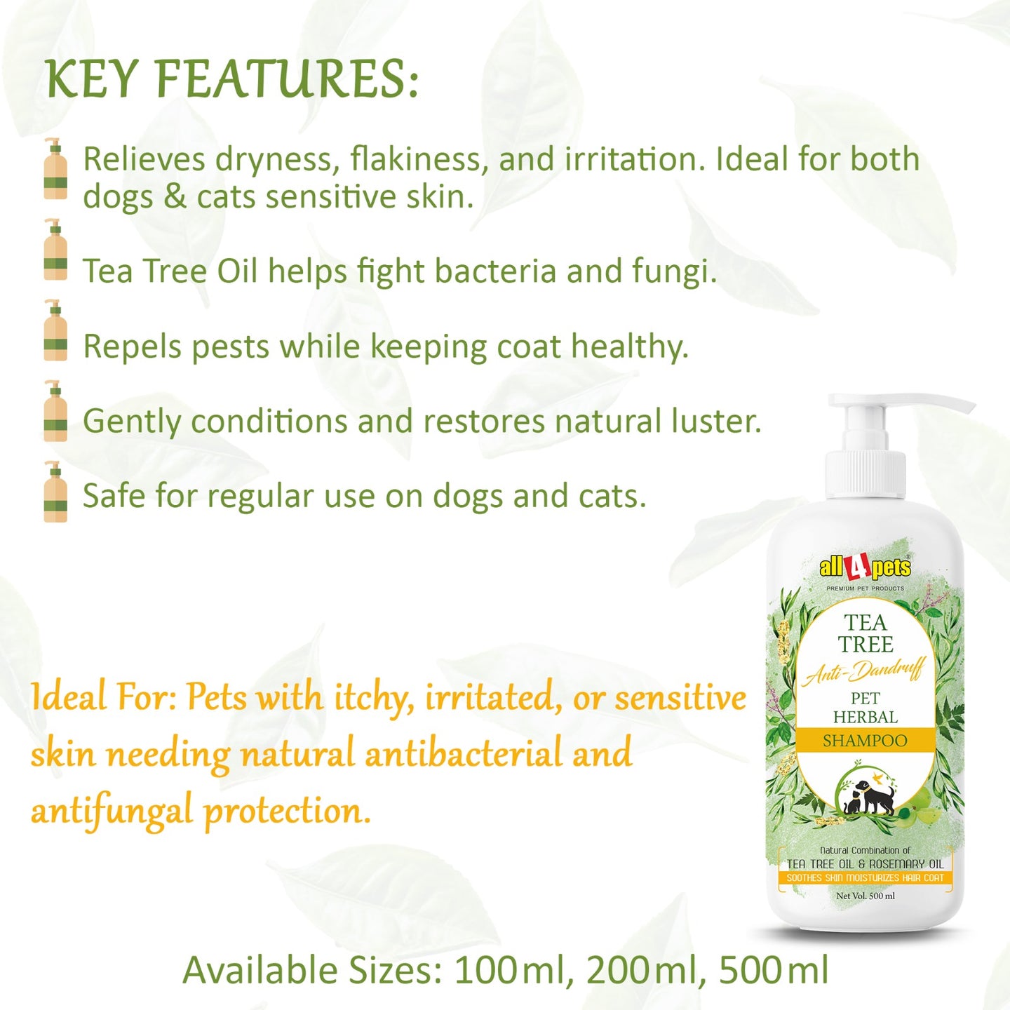 All4pets Tea Tree Oil Shampoo